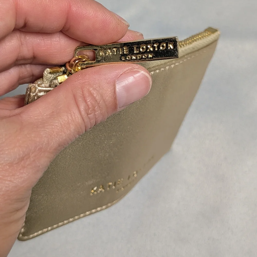 Katie Loxton Metallic Card Wallet - Gold